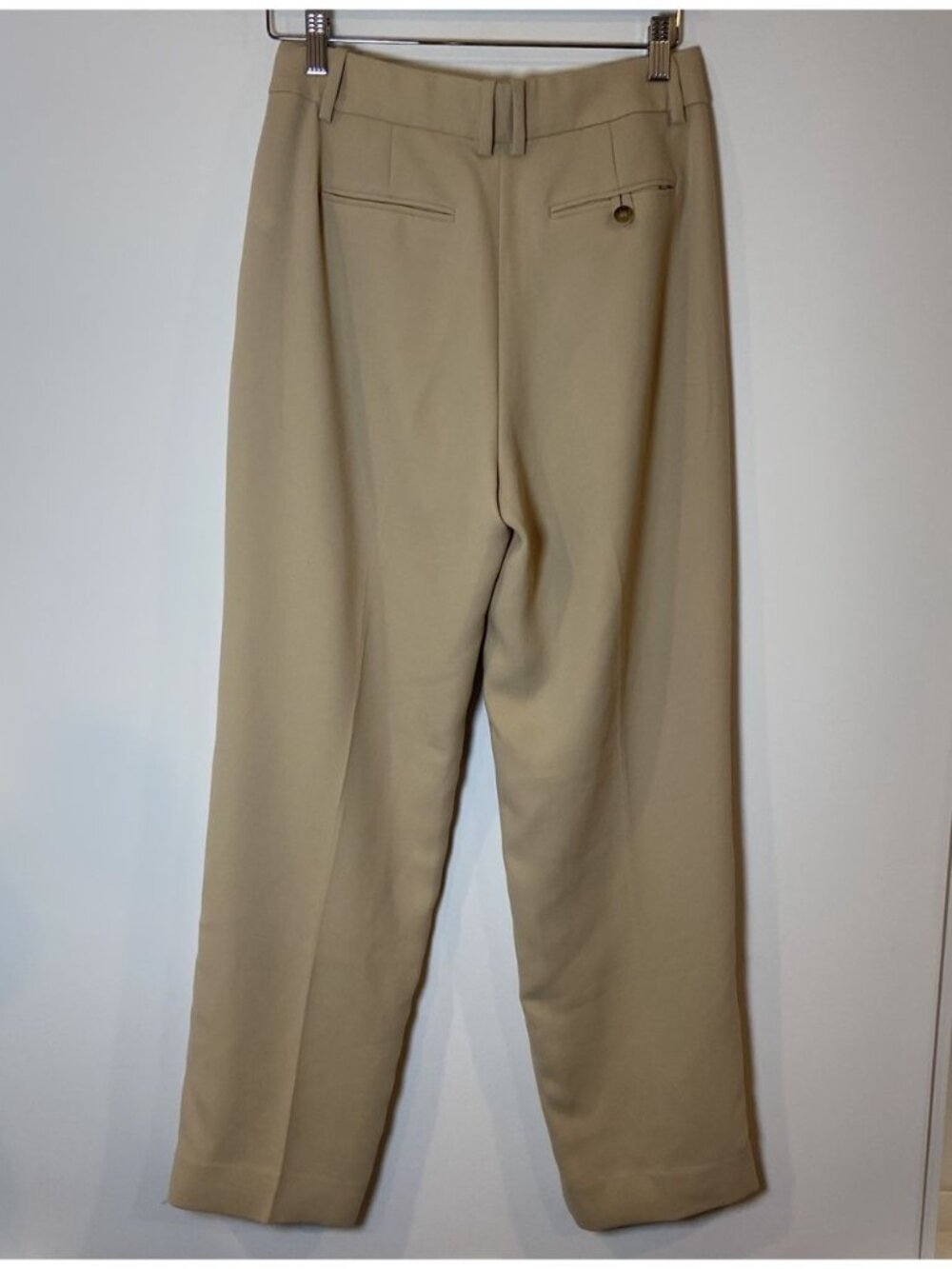 J.Crew Essential Dress Pants Straight Leg Pleats Tan Khaki Size 4 - Picture 4 of 5